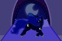 Size: 1750x1150 | Tagged: safe, artist:navitaserussirus, character:princess luna, bed, bedroom eyes, female, solo
