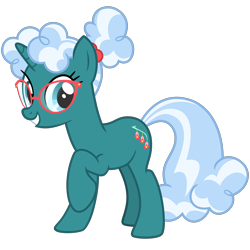 Size: 3200x3200 | Tagged: safe, artist:cheezedoodle96, character:bellflower blurb, species:pony, species:unicorn, episode:the point of no return, g4, my little pony: friendship is magic, .svg available, female, glasses, librarian, looking at you, mare, missing accessory, raised hoof, simple background, smiling, solo, svg, transparent background, vector
