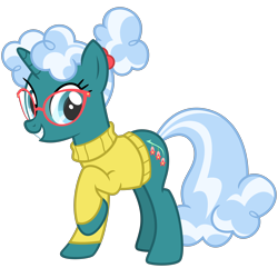 Size: 3200x3200 | Tagged: safe, artist:cheezedoodle96, character:bellflower blurb, species:pony, species:unicorn, episode:the point of no return, g4, my little pony: friendship is magic, .svg available, clothing, female, glasses, librarian, looking at you, mare, nerd, raised hoof, simple background, smiling, solo, svg, sweater, transparent background, vector