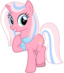 Size: 2800x3200 | Tagged: safe, artist:cheezedoodle96, character:clear sky, species:pony, species:unicorn, episode:common ground, g4, my little pony: friendship is magic, .svg available, female, hoof on chest, looking at you, mare, neckerchief, raised leg, simple background, smiling, solo, svg, transparent background, vector