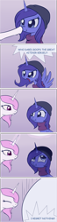 Size: 1254x4850 | Tagged: safe, artist:dusthiel, oc, oc:astrum, oc:krinita, species:alicorn, species:pony, alicorn oc, ambient.prologue, ambient.white, boop, clothing, comic, cute, dialogue, female, hat, i regret nothing, not celestia, not luna, scarf, scrunchy face, to the moon