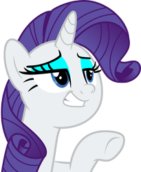 Size: 4000x4882 | Tagged: safe, artist:luckreza8, character:rarity, species:pony, episode:she's all yak, g4, my little pony: friendship is magic, .svg available, faec, female, grin, simple background, smiling, solo, transparent background, vector