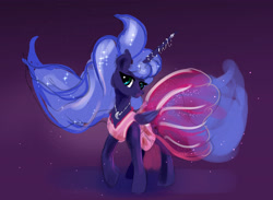 Size: 4511x3299 | Tagged: safe, artist:xbi, character:princess luna, species:alicorn, species:pony, 30 minute art challenge, clothing, dress, female, jewelry, looking at you, mare, solo