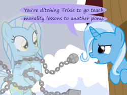 Size: 1200x900 | Tagged: safe, artist:evil-dec0y, character:trixie, oc, oc:ghost, species:pony, comic:trixie vs., comic:trixie vs. hearth's warming
