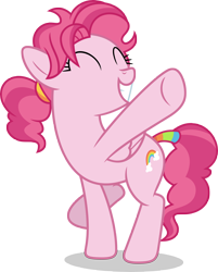 Size: 5000x6234 | Tagged: safe, artist:luckreza8, character:bifröst, species:pegasus, species:pony, episode:she's all yak, g4, my little pony: friendship is magic, .svg available, background pony, cute, dancing, diabifröst, eyes closed, female, friendship student, mare, ponytail, raised hoof, simple background, solo, tail wrap, transparent background, vector