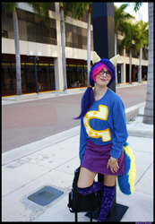 Size: 3456x4980 | Tagged: safe, artist:krazykari, character:twilight sparkle, species:human, my little pony:equestria girls, clothing, cosplay, costume, irl, irl human, photo, socks, solo, wondercolts uniform