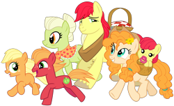 Size: 5250x3200 | Tagged: safe, artist:cheezedoodle96, character:apple bloom, character:applejack, character:big mcintosh, character:bright mac, character:granny smith, character:pear butter, species:earth pony, species:pony, episode:going to seed, g4, my little pony: friendship is magic, .svg available, adorabloom, apple family, apple siblings, apple sisters, baby, baby apple bloom, baby pony, brother and sister, clothing, colt, colt big macintosh, cowboy hat, cute, eye contact, family, father and daughter, father and son, female, filly, filly applejack, flower, flower in hair, foal, freckles, grandmother, grandmother and grandchild, grandmother and granddaughter, grandmother and grandson, hat, jackabetes, laughing, looking at each other, macabetes, male, mare, mother and child, mother and daughter, mother and daughter-in-law, mother and son, pacifier, pearabetes, picnic blanket, running, shawl, siblings, simple background, sisters, stallion, svg, the whole apple family, transparent background, unshorn fetlocks, vector, walking, wall of tags, yoke, young granny smith, younger