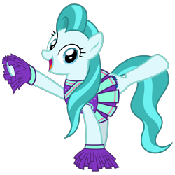 Size: 3200x3200 | Tagged: safe, artist:cheezedoodle96, character:lighthoof, species:earth pony, species:pony, episode:2-4-6 greaaat, .svg available, active stretch, cheering, cheerleader, cheerleader outfit, clothing, cute, female, looking at you, mare, pleated skirt, pom pom, shirt, simple background, skirt, smiling, solo, stretching, svg, transparent background, vector