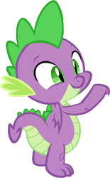 Size: 2082x3361 | Tagged: safe, artist:memnoch, character:spike, species:dragon, episode:a matter of principals, g4, my little pony: friendship is magic, claws, cute, male, simple background, smiling, solo, spikabetes, tail, transparent background, vector, winged spike