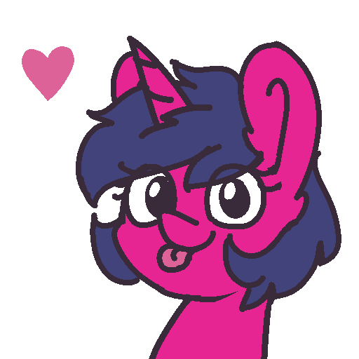 Size: 512x512 | Tagged: safe, artist:dsp2003, oc, oc:fizzy pop, species:pony, species:unicorn, animated, blep, female, gif, heart, mare, pixel art, simple animation, simple background, tongue out, white background