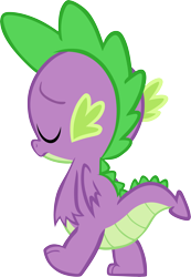 Size: 2912x4201 | Tagged: safe, artist:memnoch, character:spike, species:dragon, male, simple background, solo, transparent background, vector, winged spike