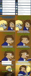 Size: 1562x3758 | Tagged: safe, artist:jitterbugjive, character:derpy hooves, character:doctor whooves, character:time turner, species:pony, lovestruck derpy, ask, clothing, crying, doctor who, hug, suit, tardis, tardis console room, tardis control room, the doctor, tumblr