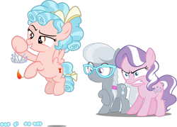 Size: 2687x1922 | Tagged: safe, artist:brony-works, artist:digimonlover101, artist:frownfactory, artist:suramii, artist:tardifice, edit, editor:slayerbvc, character:cozy glow, character:diamond tiara, character:silver spoon, species:earth pony, species:pegasus, species:pony, accessory theft, accessory-less edit, angry, cozy glow plays with fire, edited edit, female, filly, fire, flying, glare, gritted teeth, hoof hold, jewelry, match, necklace, pure concentrated unfiltered evil of the utmost potency, pure unfiltered evil, simple background, this will end in pain, tiara, transparent background, vector, vector edit