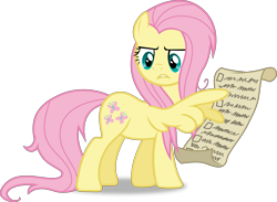 Size: 5717x4188 | Tagged: safe, artist:frownfactory, character:fluttershy, species:pegasus, species:pony, episode:she talks to angel, g4, my little pony: friendship is magic, .svg available, female, frazzled, frazzled hair, list, mare, simple background, solo, svg, transparent background, vector, wing hands, wings