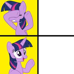 Size: 1300x1300 | Tagged: safe, artist:luckreza8, character:twilight sparkle, character:twilight sparkle (alicorn), species:alicorn, species:pony, hotline bling, meme, template