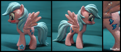 Size: 3264x1405 | Tagged: safe, artist:krazykari, character:firefly, species:pegasus, species:pony, g1, custom, female, funko, g1 to g4, generation leap, irl, photo, smiling, solo, toy