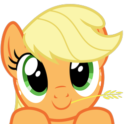 Size: 2400x2400 | Tagged: safe, artist:cheezedoodle96, part of a set, character:applejack, species:earth pony, species:pony, .svg available, boop bait, bust, cheezedoodle96 is trying to murder us, close-up, cute, dawwww, female, food, hnnng, hooves on the table, imminent boop, jackabetes, looking at you, mare, missing accessory, peekaboo, peeking, portrait, simple background, solo, straw in mouth, svg, sweet dreams fuel, this will end in boops, transparent background, vector, wheat, wide eyes