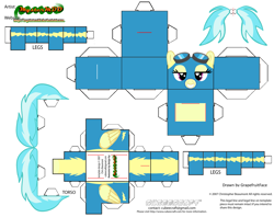 Size: 2979x2354 | Tagged: safe, artist:grapefruitface1, character:misty fly, character:spitfire, species:pegasus, species:pony, arts and crafts, clothing, craft, cubeecraft, papercraft, template, uniform, wonderbolts uniform