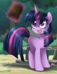 Size: 447x586 | Tagged: safe, artist:loyaldis, character:twilight sparkle, species:pony, species:unicorn, book, female, happy, heart eyes, mare, solo, wingding eyes