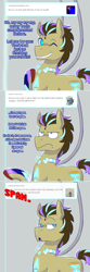 Size: 750x2254 | Tagged: safe, artist:jitterbugjive, character:doctor whooves, character:time turner, oc, oc:neosurgeon, species:pony, lovestruck derpy, neon, solo