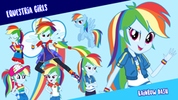 Size: 1920x1080 | Tagged: safe, artist:almostfictional, artist:android95ec, artist:ilaria122, artist:luckreza8, artist:whalepornoz, character:rainbow dash, species:pegasus, species:pony, eqg summertime shorts, equestria girls:equestria girls, equestria girls:forgotten friendship, equestria girls:legend of everfree, equestria girls:spring breakdown, g4, my little pony: equestria girls, my little pony:equestria girls, spoiler:eqg series (season 2), bikini, camp everfree outfits, camper, clothing, cute, cutie mark, female, geode of super speed, looking at you, loyalty, magical geodes, mare, open mouth, ponied up, shoes, skirt, super ponied up, swimsuit, vector, wallpaper