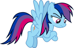 Size: 2838x1833 | Tagged: safe, artist:frownfactory, edit, character:rainbow dash, species:pegasus, species:pony, episode:the washouts, g4, my little pony: friendship is magic, .svg available, annoyed, bisexual pride flag, crossed arms, crossed hooves, cutie mark, female, flying, frown, mare, pride, rainbow dash is not amused, raised eyebrow, recolor, simple background, solo, svg, transparent background, unamused, vector, wings