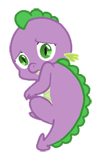 Size: 100x160 | Tagged: safe, artist:queencold, character:spike, species:dragon, baby, baby spike, male, simple background, solo, transparent background