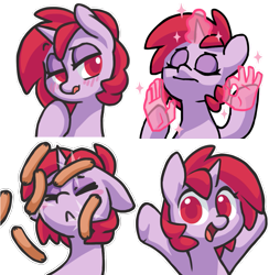 Size: 1001x1024 | Tagged: safe, artist:dawnfire, oc, oc:dawnfire, species:pony, species:unicorn, food, hot dog, licking, licking lips, meat, meme, sausage, solo, tongue out, when x just right