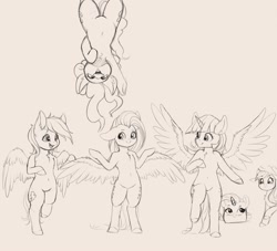 Size: 2200x2000 | Tagged: safe, artist:miokomata, character:applejack, character:fluttershy, character:pinkie pie, character:rainbow dash, character:rarity, character:twilight sparkle, character:twilight sparkle (alicorn), species:alicorn, species:earth pony, species:pegasus, species:pony, species:unicorn, applejack's hat, blushing, both cutie marks, chest fluff, clothing, cowboy hat, featureless crotch, female, floppy ears, food, freckles, hat, mane six, mare, marshmallow, open mouth, rarity is a marshmallow, semi-anthro, simple background, white background