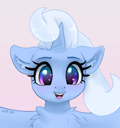 Size: 1917x2050 | Tagged: safe, artist:xbi, character:trixie, species:pony, species:unicorn, bust, chest fluff, cute, diatrixes, female, looking at you, mare, portrait, solo