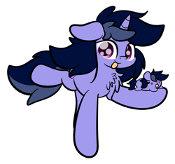 Size: 2254x2112 | Tagged: safe, artist:kimjoman, oc, oc only, oc:purple flix, species:pony, species:unicorn, 2020 community collab, derpibooru community collaboration, blob ponies, chest fluff, cute, looking at you, male, mlem, silly, simple background, solo, tongue out, transparent background