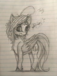 Size: 678x904 | Tagged: safe, artist:miokomata, oc, oc only, oc:dazzling talents, species:alicorn, species:pony, alicorn oc, female, lined paper, looking at you, magic, mare, simple background, sketch, telekinesis, traditional art