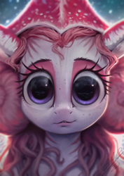 Size: 850x1200 | Tagged: safe, artist:assasinmonkey, oc, oc only, oc:nautila, species:anthro, bust, creepy, female, i can see forever, nautilus, nautilus pony, oh god the eyes, solo, tentacles, uncanny valley