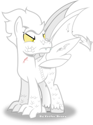 Size: 3079x4108 | Tagged: safe, artist:vector-brony, oc, oc:gorgon, species:chimera, fallout equestria, fallout equestria: project horizons, fanfic art, fusion, project chimera (project horizons), simple background, solo, transparent background, vector
