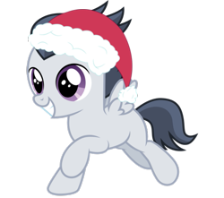 Size: 817x722 | Tagged: safe, artist:frownfactory, artist:jawsandgumballfan24, edit, character:rumble, species:pegasus, species:pony, 1000 years in photoshop, christmas, clothing, colt, cute, foal, hat, holiday, male, rumblebetes, santa hat, simple background, solo, transparent background, vector