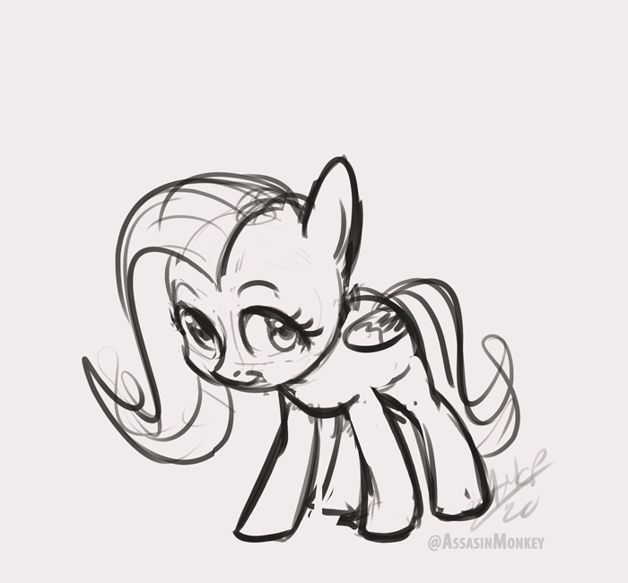 Size: 700x650 | Tagged: safe, artist:assasinmonkey, character:fluttershy, species:human, species:pegasus, species:pony, animated, assasinmonkey is trying to murder us, cute, female, gif, mare, monochrome, palindrome get, shyabetes, solo