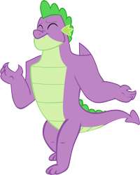 Size: 4810x6001 | Tagged: safe, artist:memnoch, character:spike, species:dragon, episode:the last problem, g4, my little pony: friendship is magic, absurd resolution, gigachad spike, male, older, older spike, simple background, solo, transparent background, vector, winged spike