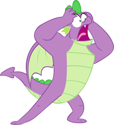 Size: 5454x5959 | Tagged: safe, artist:memnoch, character:spike, species:dragon, episode:the last problem, g4, my little pony: friendship is magic, absurd resolution, faec, gigachad spike, male, older, older spike, simple background, solo, transparent background, vector, winged spike