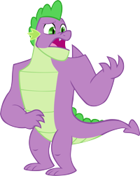 Size: 4796x6001 | Tagged: safe, artist:memnoch, character:spike, species:dragon, episode:the last problem, g4, my little pony: friendship is magic, absurd resolution, gigachad spike, male, older, older spike, simple background, solo, transparent background, vector, winged spike