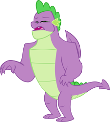 Size: 5435x6023 | Tagged: safe, artist:memnoch, character:spike, species:dragon, episode:the last problem, g4, my little pony: friendship is magic, absurd resolution, gigachad spike, lidded eyes, male, older, older spike, simple background, solo, transparent background, vector, winged spike