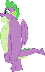 Size: 3687x5784 | Tagged: safe, artist:memnoch, character:spike, species:dragon, episode:the last problem, g4, my little pony: friendship is magic, gigachad spike, male, older, older spike, simple background, solo, transparent background, winged spike