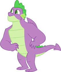Size: 5082x5966 | Tagged: safe, artist:memnoch, character:spike, species:dragon, episode:the last problem, g4, my little pony: friendship is magic, gigachad spike, male, older, older spike, simple background, solo, transparent background, winged spike