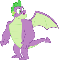Size: 5983x6001 | Tagged: safe, artist:memnoch, character:spike, species:dragon, episode:the last problem, g4, my little pony: friendship is magic, gigachad spike, male, older, older spike, simple background, solo, transparent background, winged spike