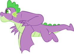 Size: 8096x5865 | Tagged: safe, artist:memnoch, character:spike, species:dragon, episode:the last problem, g4, my little pony: friendship is magic, gigachad spike, male, older, older spike, simple background, solo, transparent background, winged spike