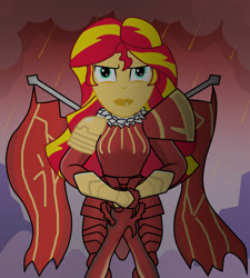 Size: 900x1000 | Tagged: safe, artist:mashoart, character:sunset shimmer, my little pony:equestria girls, armor, big lips, commander