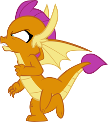 Size: 5165x5846 | Tagged: safe, artist:memnoch, character:smolder, species:dragon, episode:sweet and smoky, g4, my little pony: friendship is magic, angry, claws, clenched fist, cute, cute when angry, dragoness, fangs, female, gritted teeth, horns, raised leg, shrunken pupils, side view, simple background, smolder is not amused, smolderbetes, solo, spread wings, squint, threatening, toes, transparent background, try me, unamused, vector, warning, wings