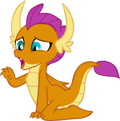 Size: 3426x3454 | Tagged: safe, artist:memnoch, character:smolder, species:dragon, cute, female, invisible stallion, open mouth, simple background, smolderbetes, solo, transparent background, vector