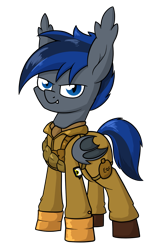 Size: 1069x1588 | Tagged: safe, artist:moonatik, oc, oc only, oc:fang, species:bat pony, species:pony, bat pony oc, boots, clothing, gloves, male, military uniform, paratrooper, raffle prize, shoes, simple background, soldier, solo, stallion, transparent background