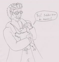 Size: 1500x1575 | Tagged: safe, artist:santanon, species:human, father alexander anderson, fluffy pony, hellsing