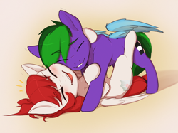 Size: 2500x1869 | Tagged: safe, artist:captainpudgemuffin, oc, oc only, species:pegasus, species:pony, couple, cute, eyes closed, female, hug, male, mare, ocbetes, snuggling, stallion, straight
